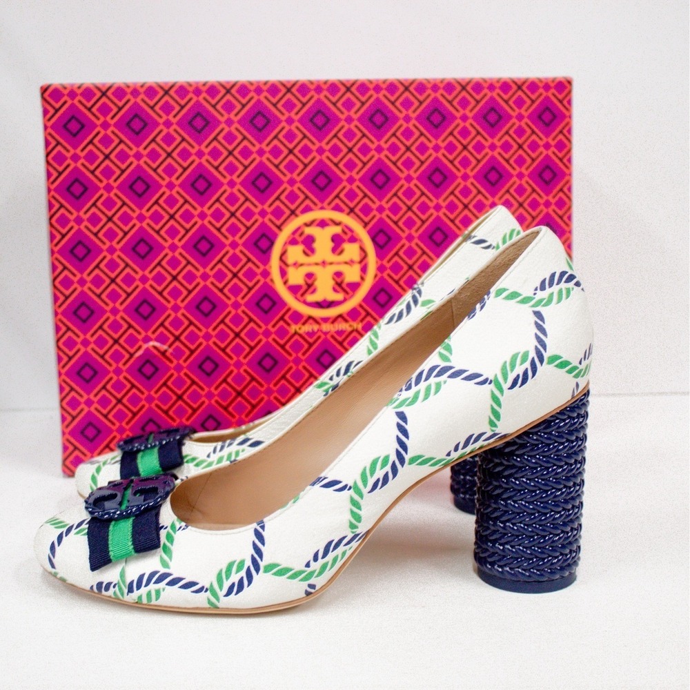 RESERVED for @yahoo86 Tory Burch Maritime Isle Ropes Leather Pumps SIZE 8.5 - Picture 4 of 16